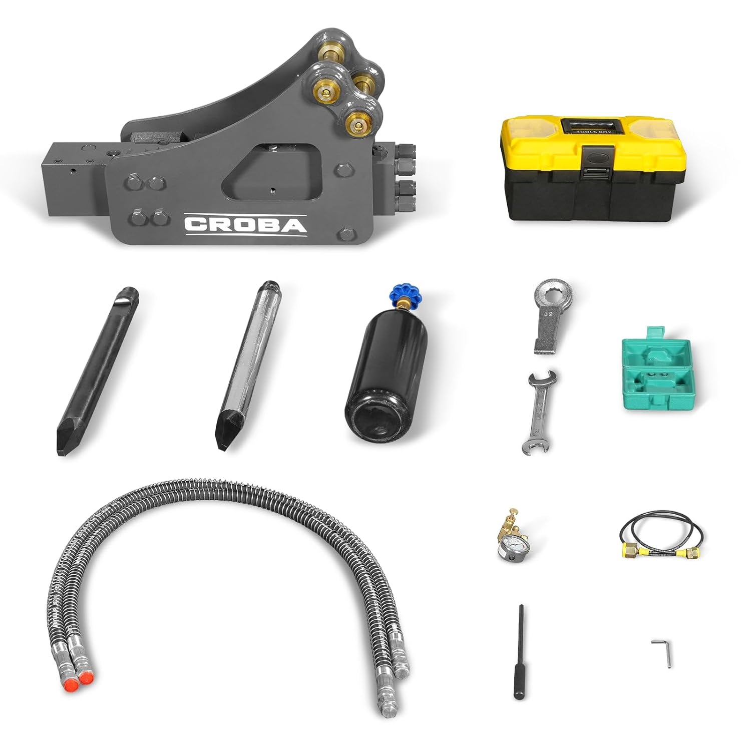 best hydraulic breaker hammer for mini excavator,hydraulic breaker hammer pros cons,mini excavator breaker hammer worth buying,hydraulic breaker for MEC17,compact excavator demolition attachment,MechMaxx breaker hammer vs alternatives unboxing and complete package contents
