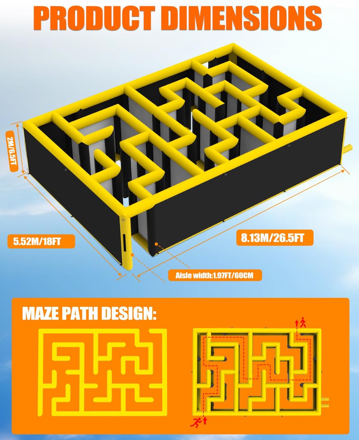 best inflatable maze haunted house,should I buy inflatable maze,WZIIOT inflatable maze pros cons,commercial inflatable maze for events,haunted house maze worth buying,big maze for challenging games performance testing and real-world results