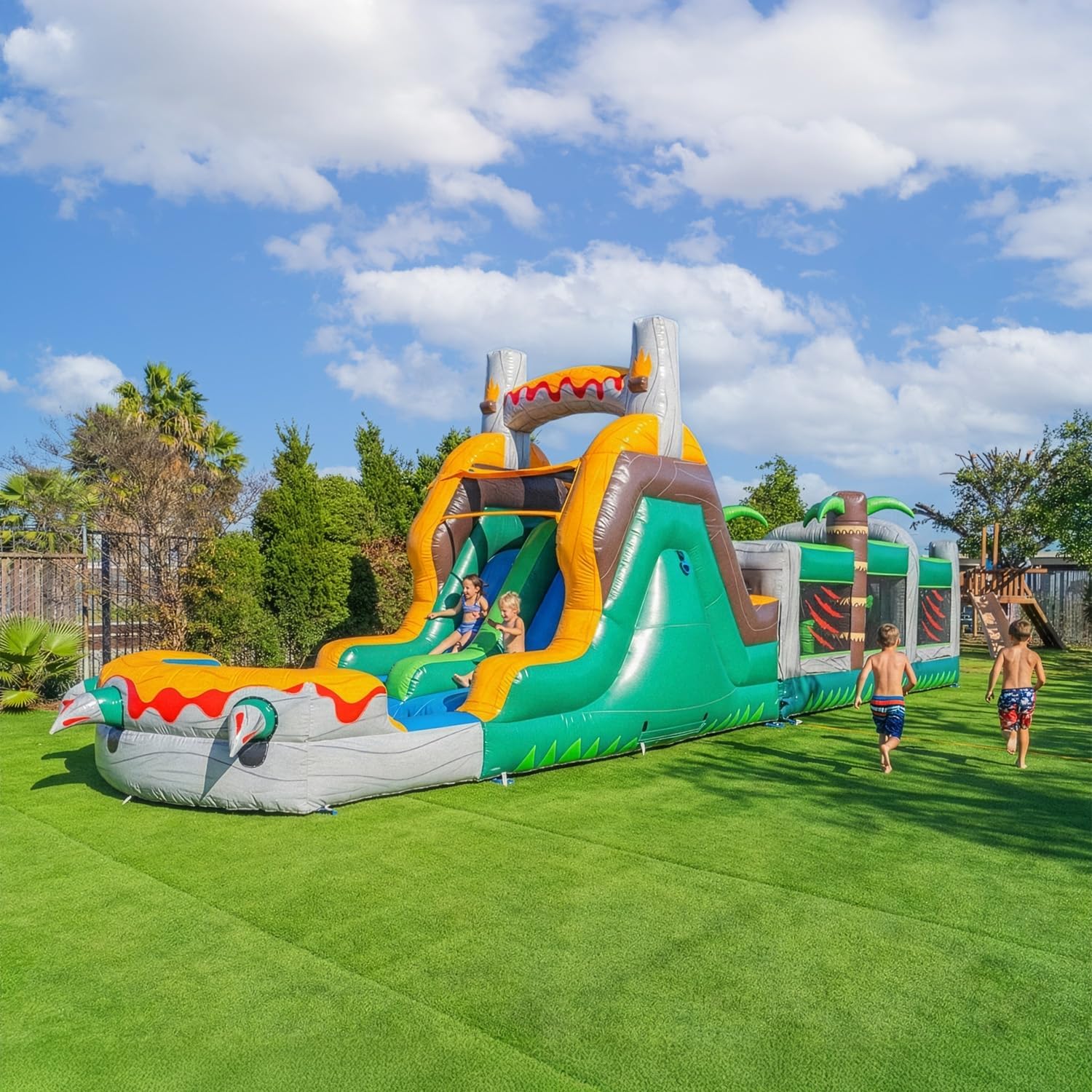 Step-by-step visual guide for setting up and using the best inflatable obstacle course water slide safely and efficiently.