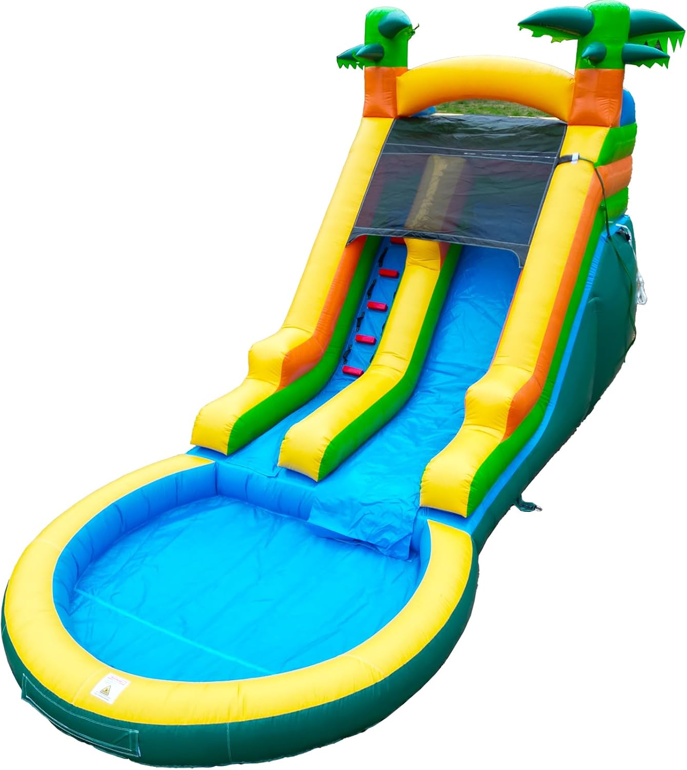best inflatable water slide bounce house,should I buy an inflatable water slide for backyard,Hapcap inflatable water slide pros cons,semi commercial bounce house worth buying,best water slide for summer outdoor party,inflatable water slide vs pool slide unboxing and complete package contents