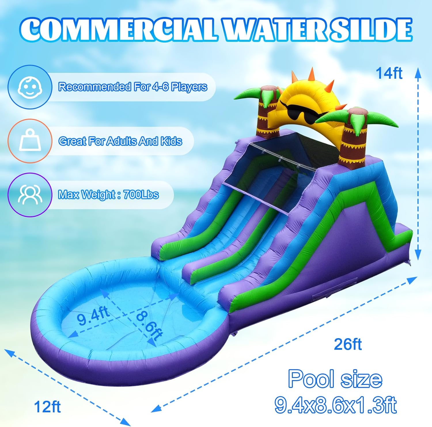 best inflatable water slide for adults kids,should I buy a commercial water slide,inflatable water slide vs bounce house,heavy duty water slide pros cons,water slide worth buying for backyard,best water slide for family use unboxing and complete package contents