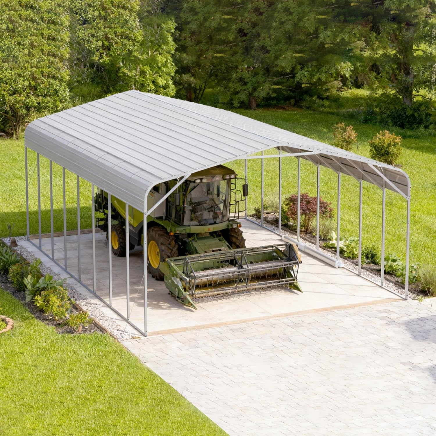 best large metal carport,DuraYu carport worth buying,20x40 carport pros cons,heavy-duty carport for vehicles,best carport for RV storage,should I buy a metal carport unboxing and complete package contents