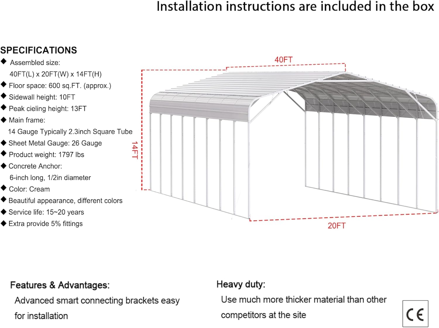 Step-by-step guide for best large metal carport,DuraYu carport worth buying,20x40 carport pros cons,heavy-duty carport for vehicles,best carport for RV storage,should I buy a metal carport - complete tutorial
