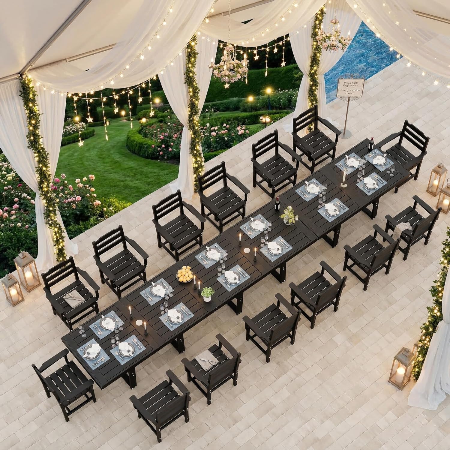 best large patio dining set for 14,17 piece outdoor dining set worth buying,K Knowbody dining set pros cons,heavy duty HDPE patio set for large gatherings,best outdoor dining set for family reunions,should I buy a steel reinforced patio set unboxing and complete package contents