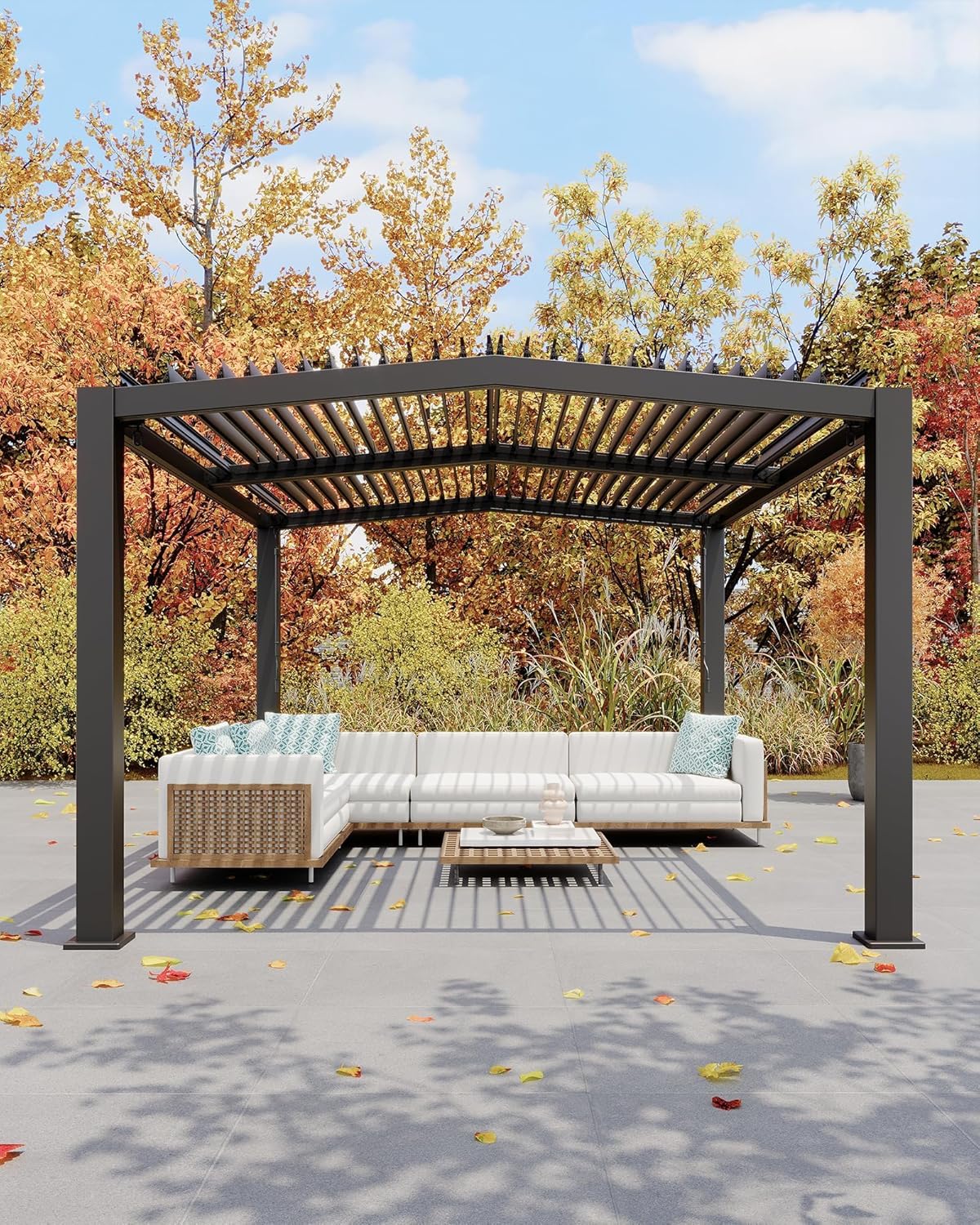 Image 1 of best louvered pergola for patio