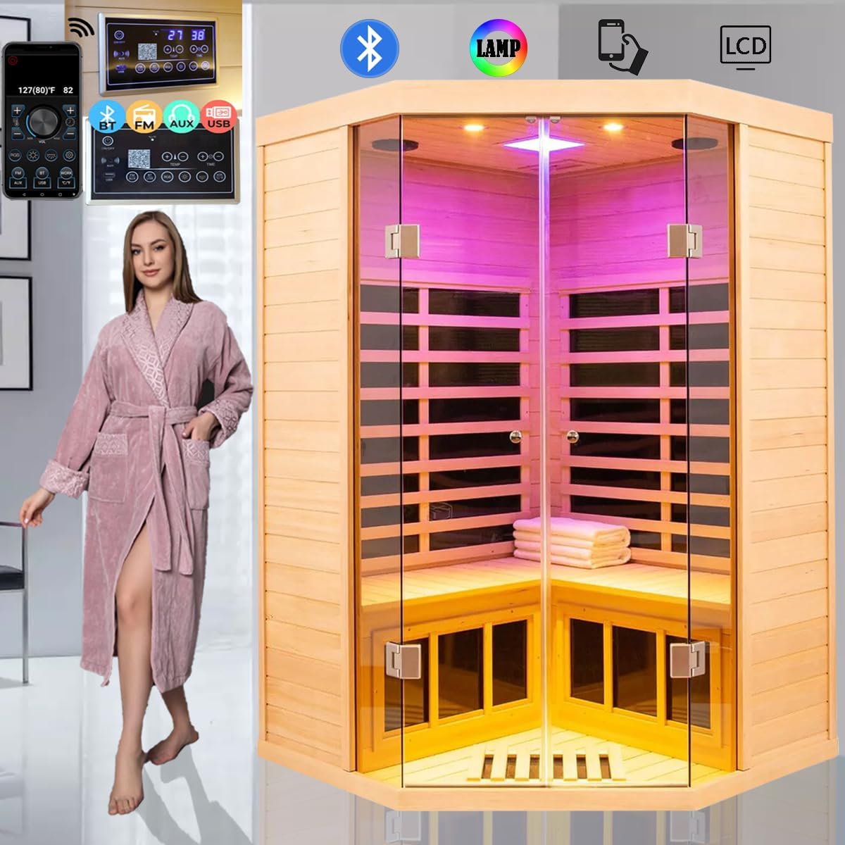 best low emf infrared sauna,low emf sauna pros cons,buy infrared sauna for home,KUNSANA sauna worth buying,2 person sauna with app control,infrared sauna vs traditional unboxing and complete package contents