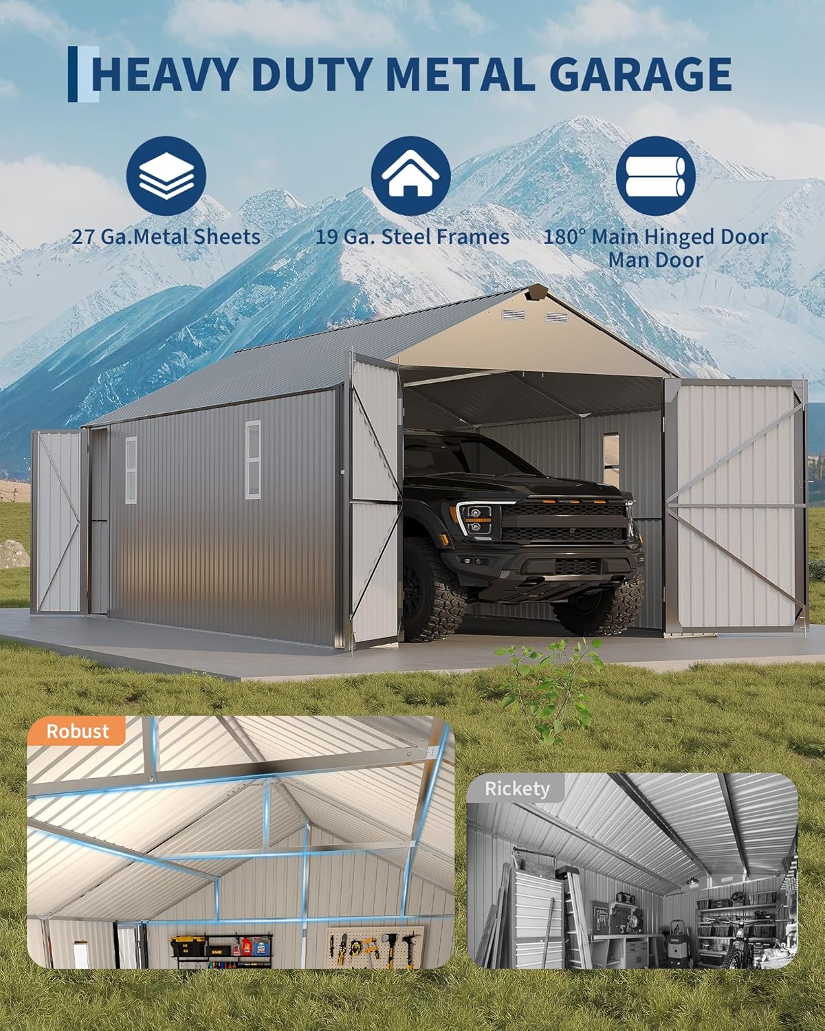 best metal carport for pickup trucks,Garvee 12x20 carport pros cons,enclosed metal carport worth buying,carport for full-size SUV,vertical roof carport vs other,should I buy a metal carport unboxing and complete package contents