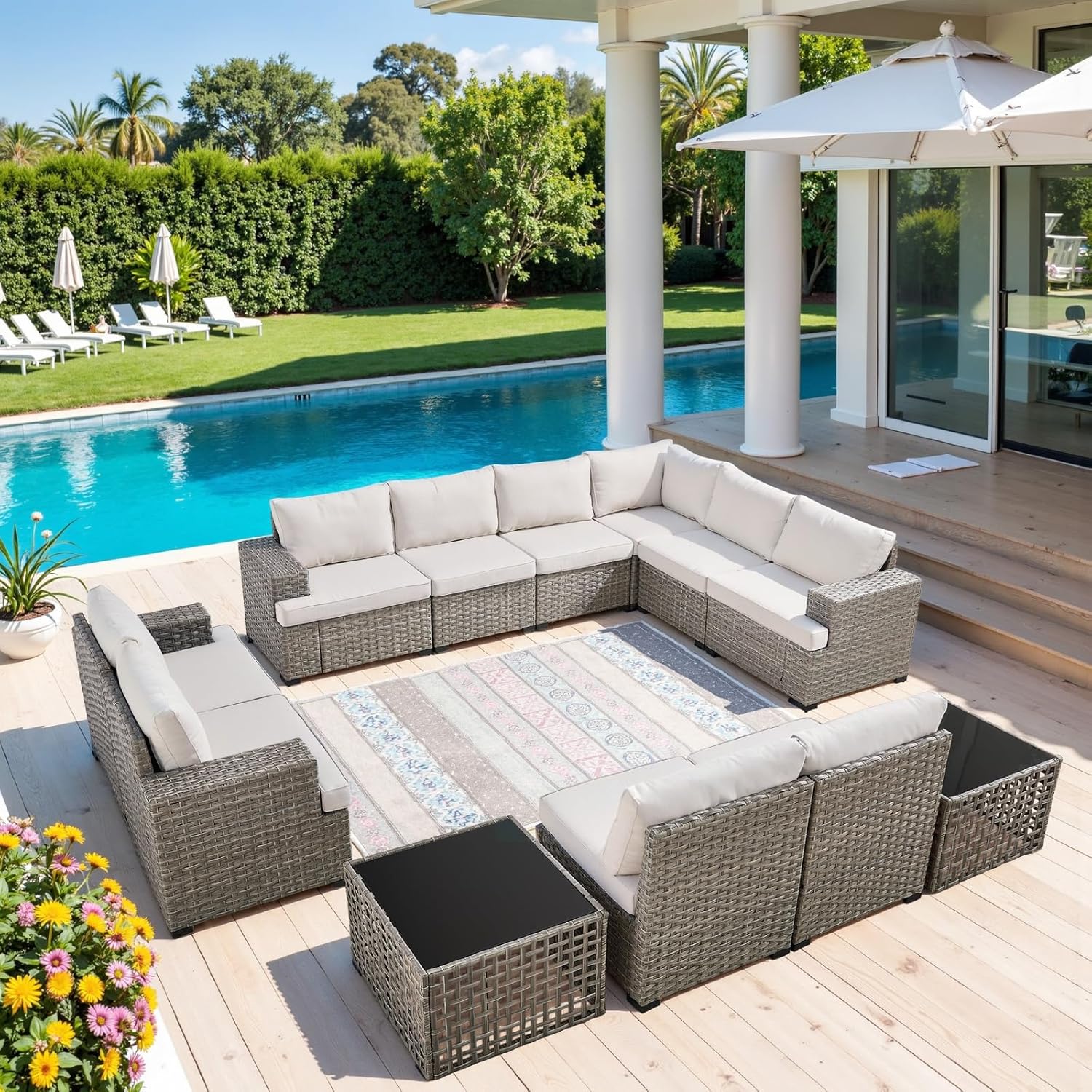 Image 1 of best modular patio conversation set