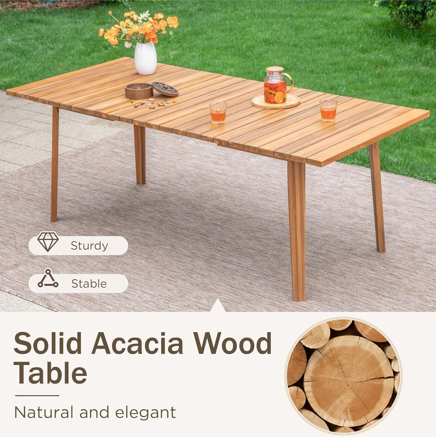 best outdoor acacia wood dining set,should I buy acacia wood outdoor furniture,acacia wood dining set pros cons,PHI VILLA outdoor dining set worth buying,best patio dining set for 8,acacia vs teak outdoor furniture unboxing and complete package contents