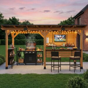 Image 1 of best outdoor bar gazebo for entertaining