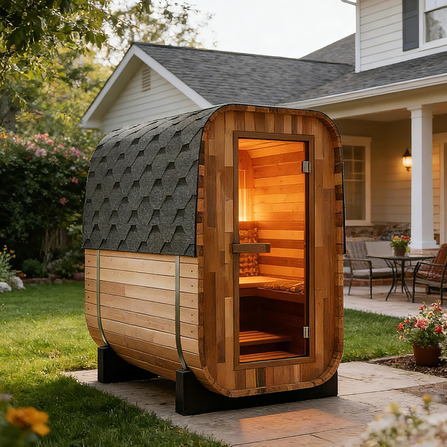 Image 1 of best outdoor barrel sauna kit