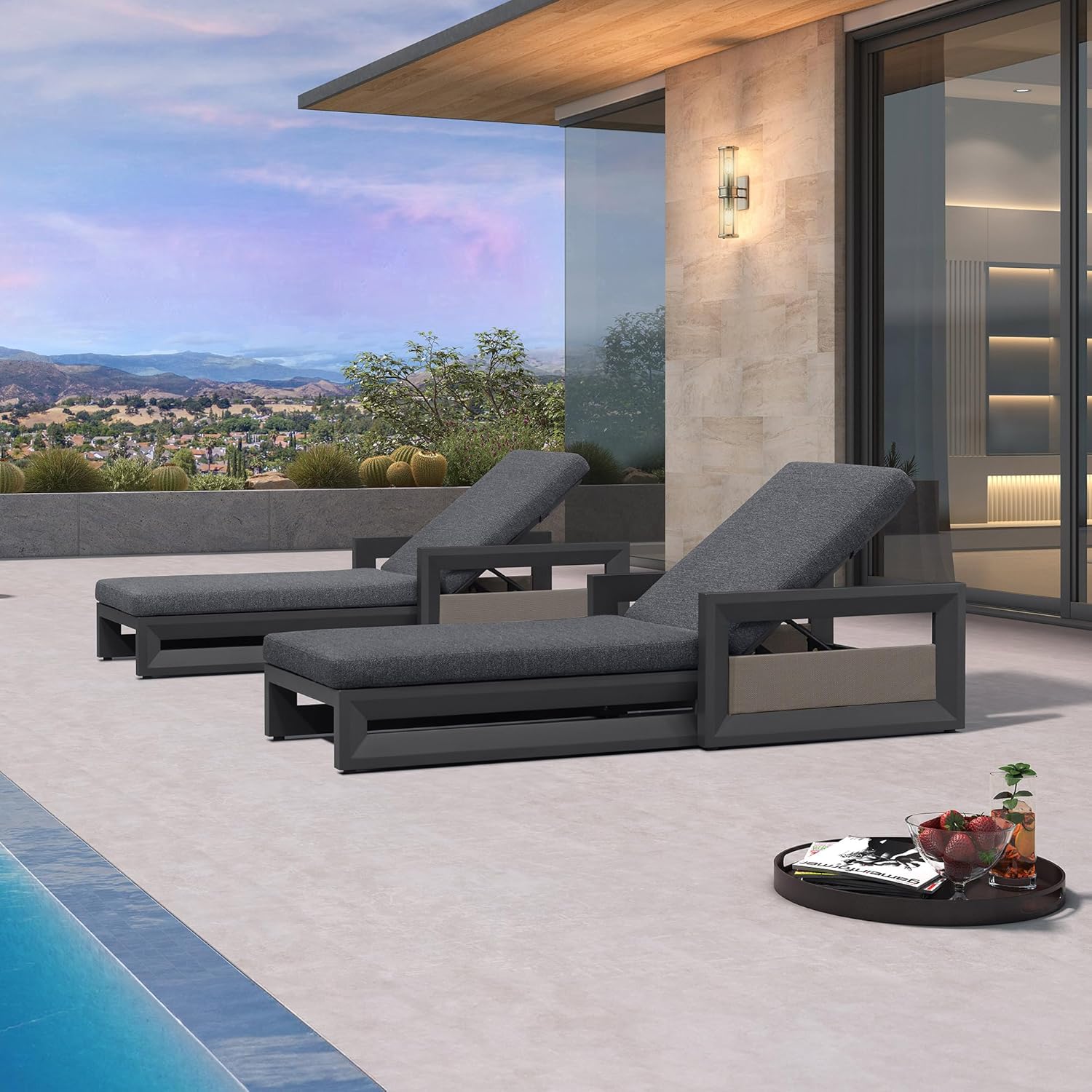 Image 1 of best outdoor chaise loungers for pool