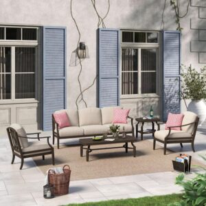 Image 1 of best outdoor conversation sofa set