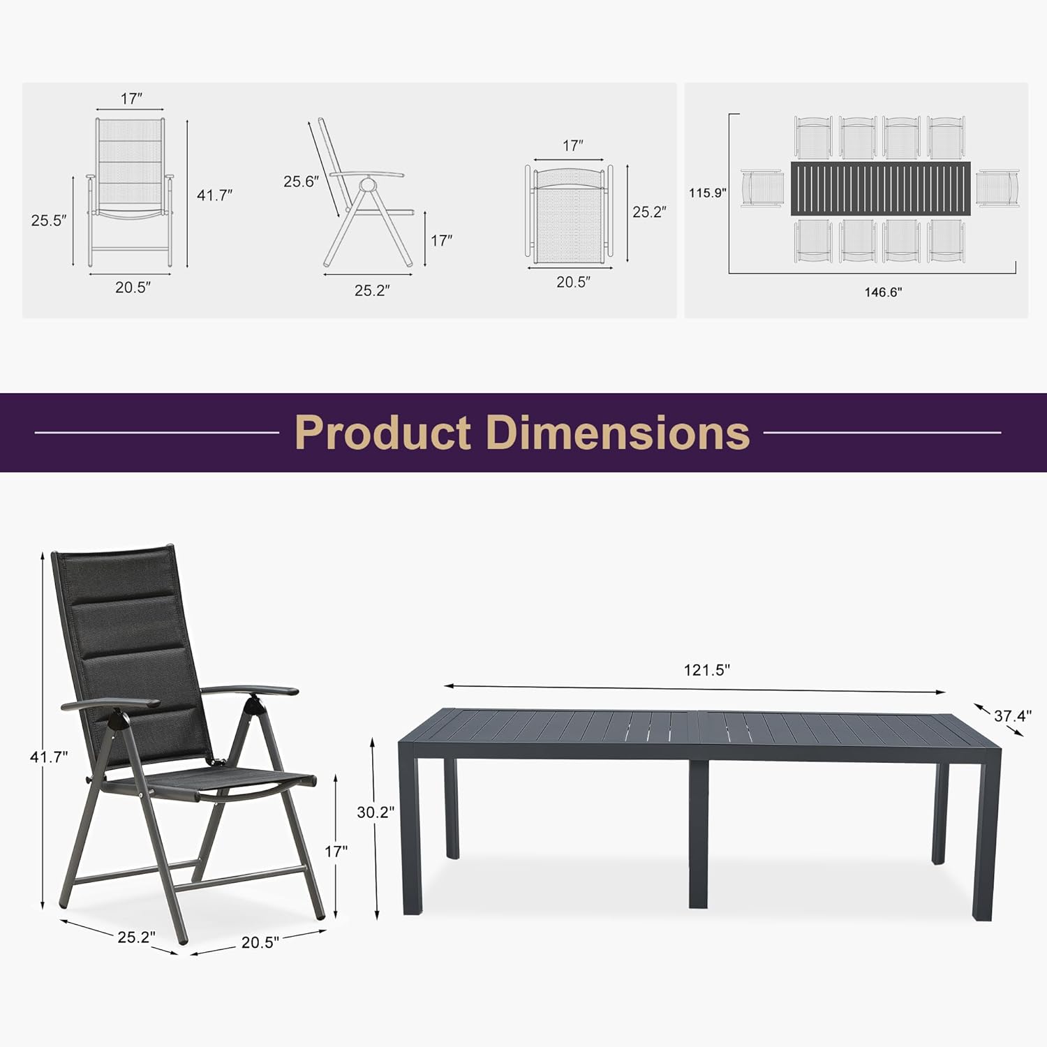 best outdoor dining set for 10,PURPLE LEAF patio set worth buying,11 piece outdoor dining set pros cons,folding patio dining set for large families,best aluminum dining set for backyard unboxing and complete package contents