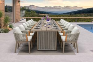 Image 1 of best outdoor dining set for 14