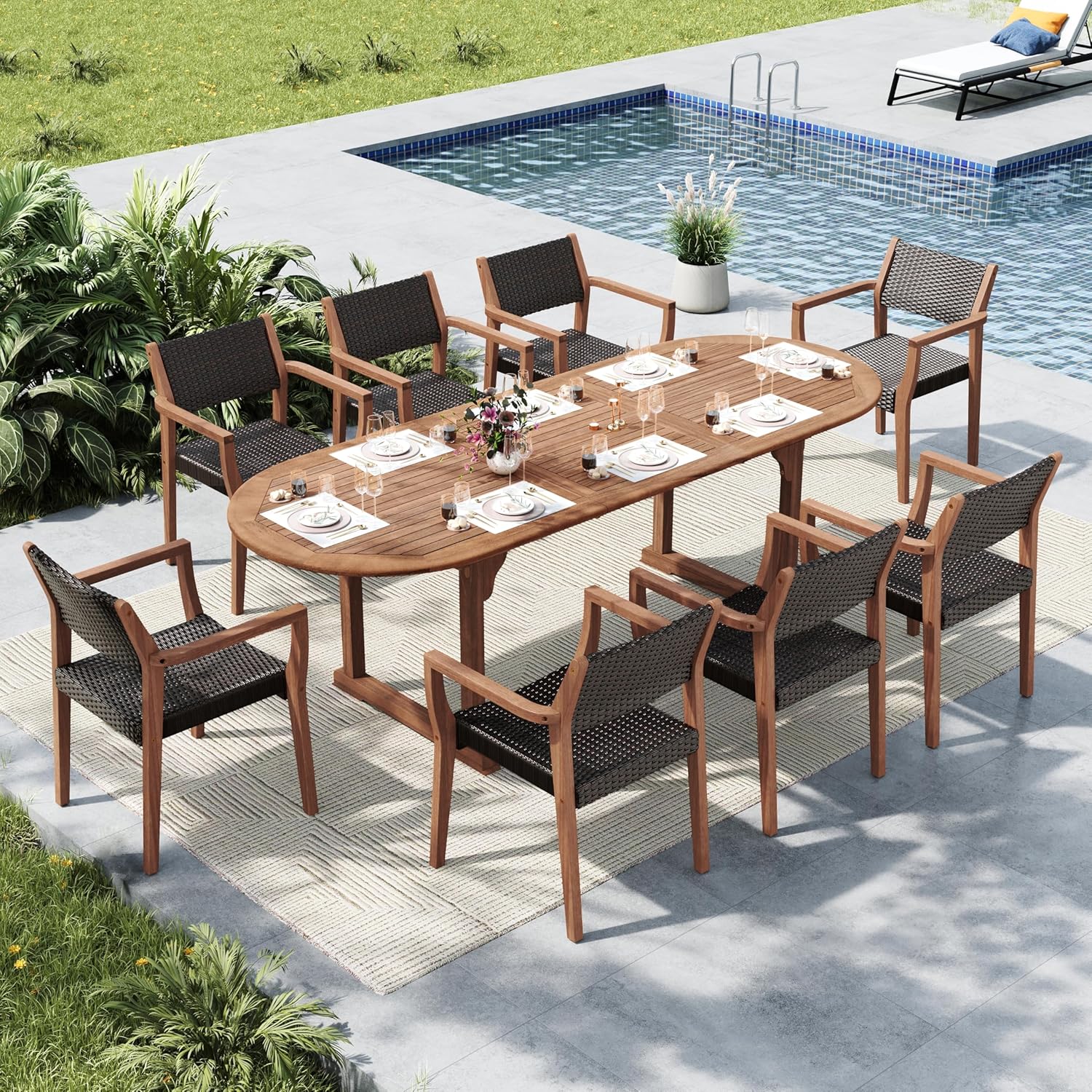 Image 1 of best outdoor dining set for 8