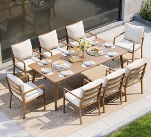 Image 1 of best outdoor dining set for backyard