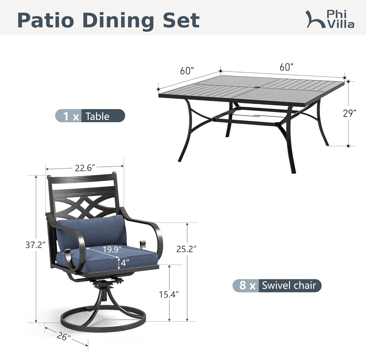 best outdoor dining set for patio,should I buy PHI VILLA dining set,PHI VILLA vs other outdoor dining sets,PHI VILLA dining set pros cons,best patio dining set for 8,PHI VILLA outdoor furniture worth buying unboxing and complete package contents
