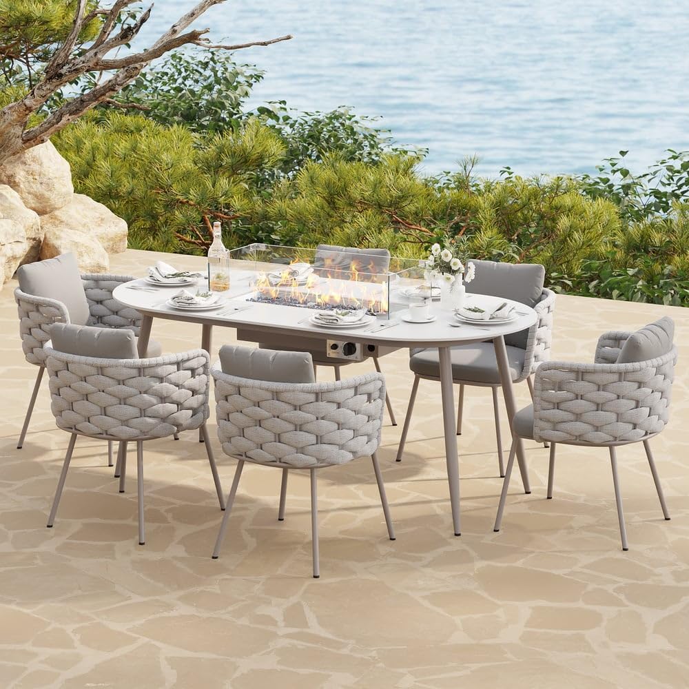best outdoor dining set with fire pit,outdoor dining set fire pit table,propane fire pit dining set pros cons,best patio dining set with fire feature,buy outdoor dining set with fire pit,Cogitil outdoor dining set worth buying unboxing and complete package contents