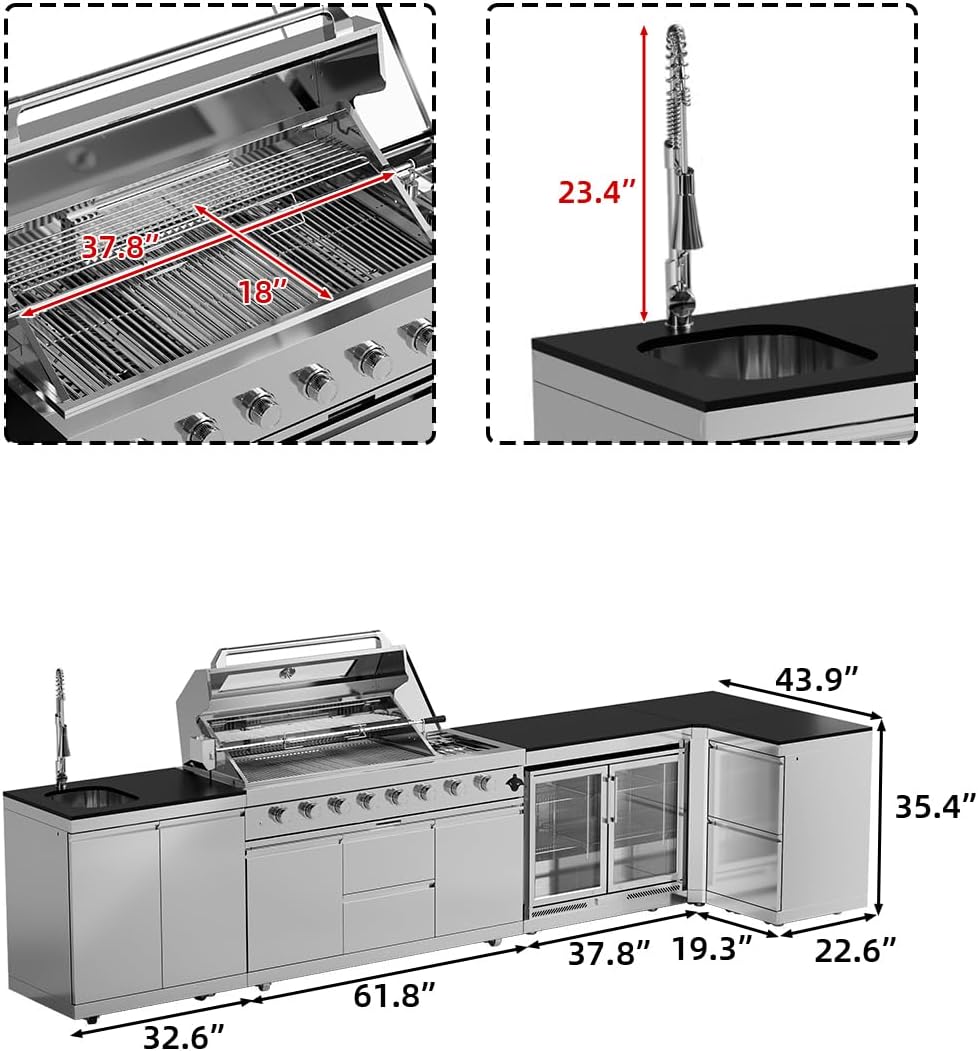 best outdoor kitchen island for large gatherings,outdoor kitchen island worth buying,outdoor kitchen island pros cons,best modular patio kitchen kit,Keainvren outdoor kitchen honest,outdoor kitchen island vs built-in unboxing and complete package contents