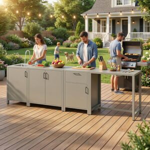 Image 1 of best outdoor kitchen island with sink