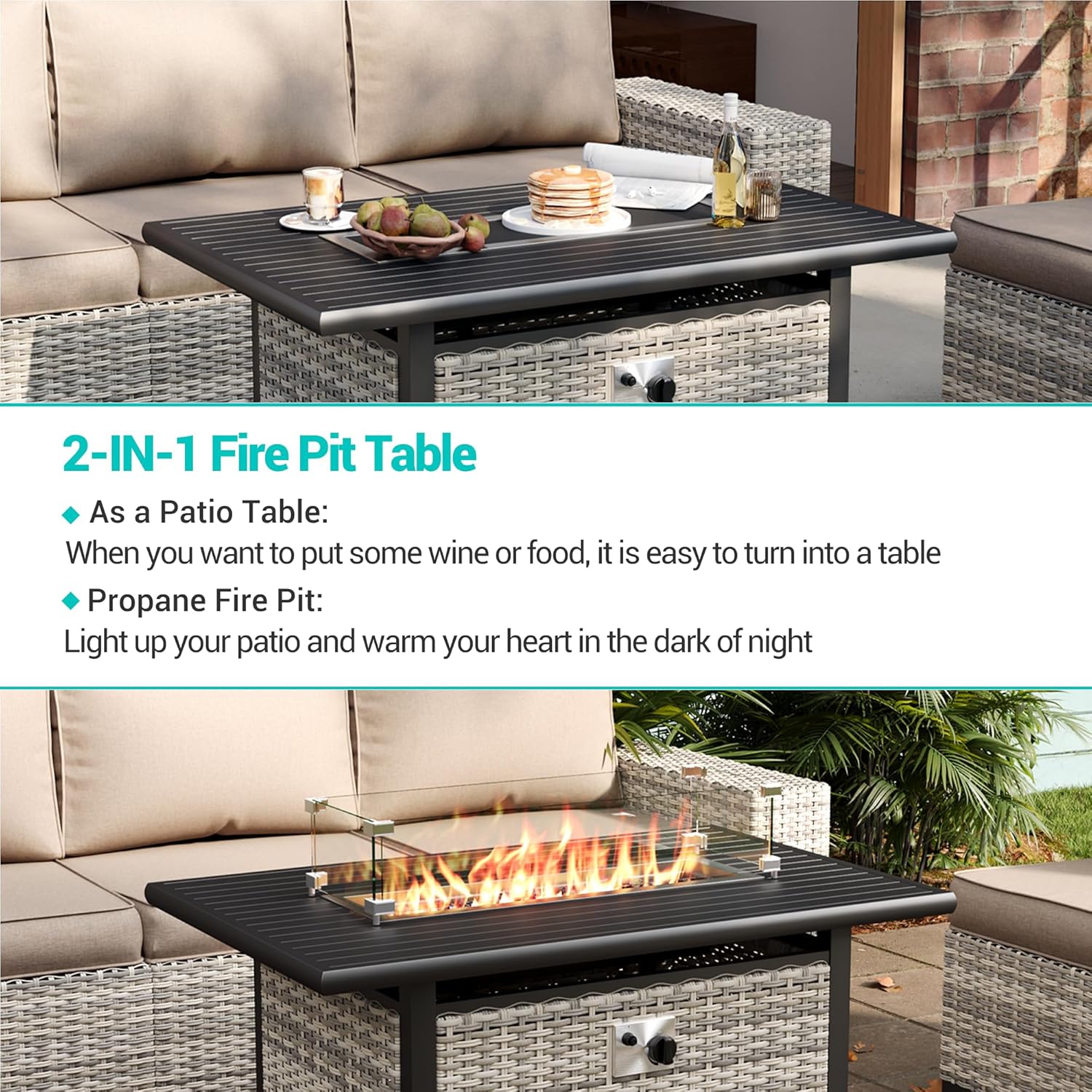 best outdoor patio conversation set,should I buy a patio conversation set with fire pit,Muphyers wicker sectional vs competitors,outdoor furniture set pros and cons,best patio furniture for car gatherings,fire pit table set worth buying unboxing and complete package contents