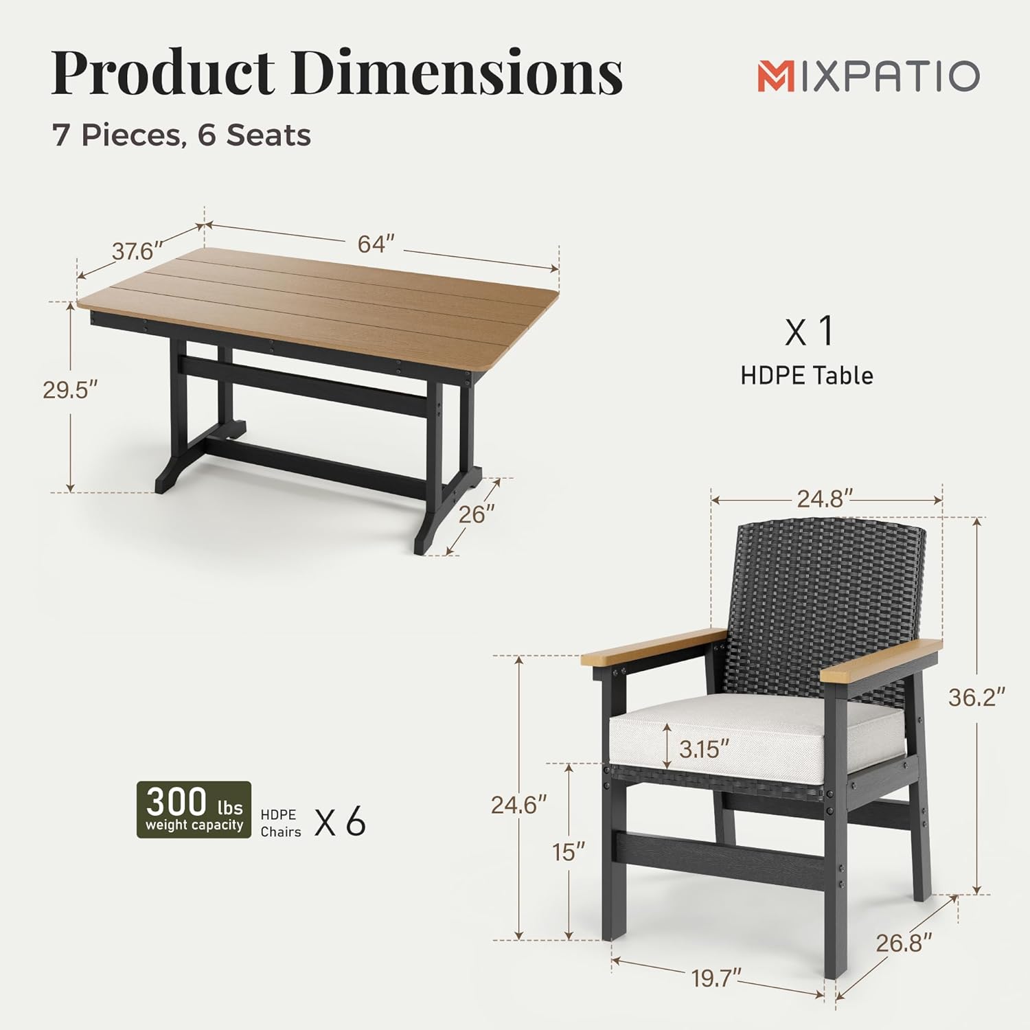 best outdoor patio dining set,should I buy MIXPATIO dining set,MIXPATIO vs other patio sets,HDPE outdoor dining set pros cons,best rattan wicker dining set for patio,MIXPATIO dining set worth buying unboxing and complete package contents