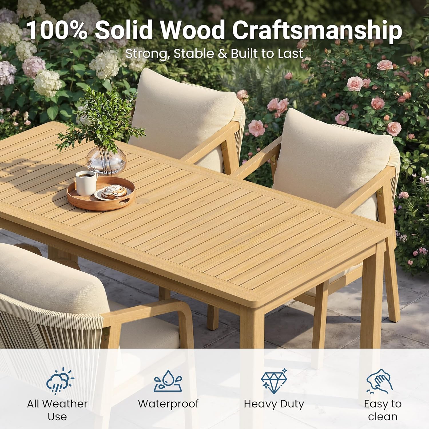 Step-by-step guide for best outdoor patio dining set,should I buy an outdoor dining set,acacia wood patio set pros cons,outdoor dining set vs conversation set,best patio furniture for backyard,Wisteria Lane outdoor set honest - complete tutorial