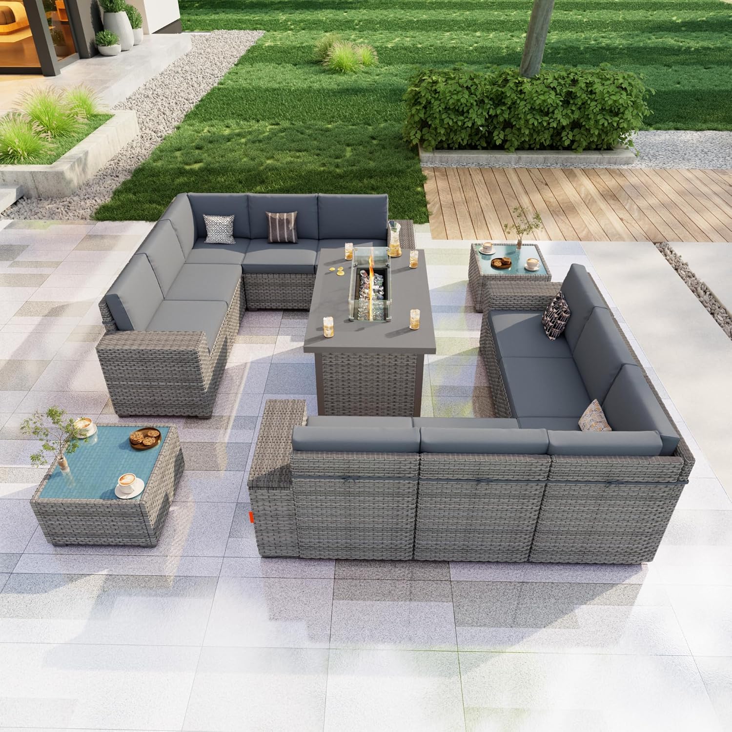 best outdoor patio furniture set,should I buy a rattan conversation set,outdoor sectional with fire pit pros cons,modular patio sofa vs traditional set,best outdoor furniture for car campers,patio set worth buying for deck unboxing and complete package contents