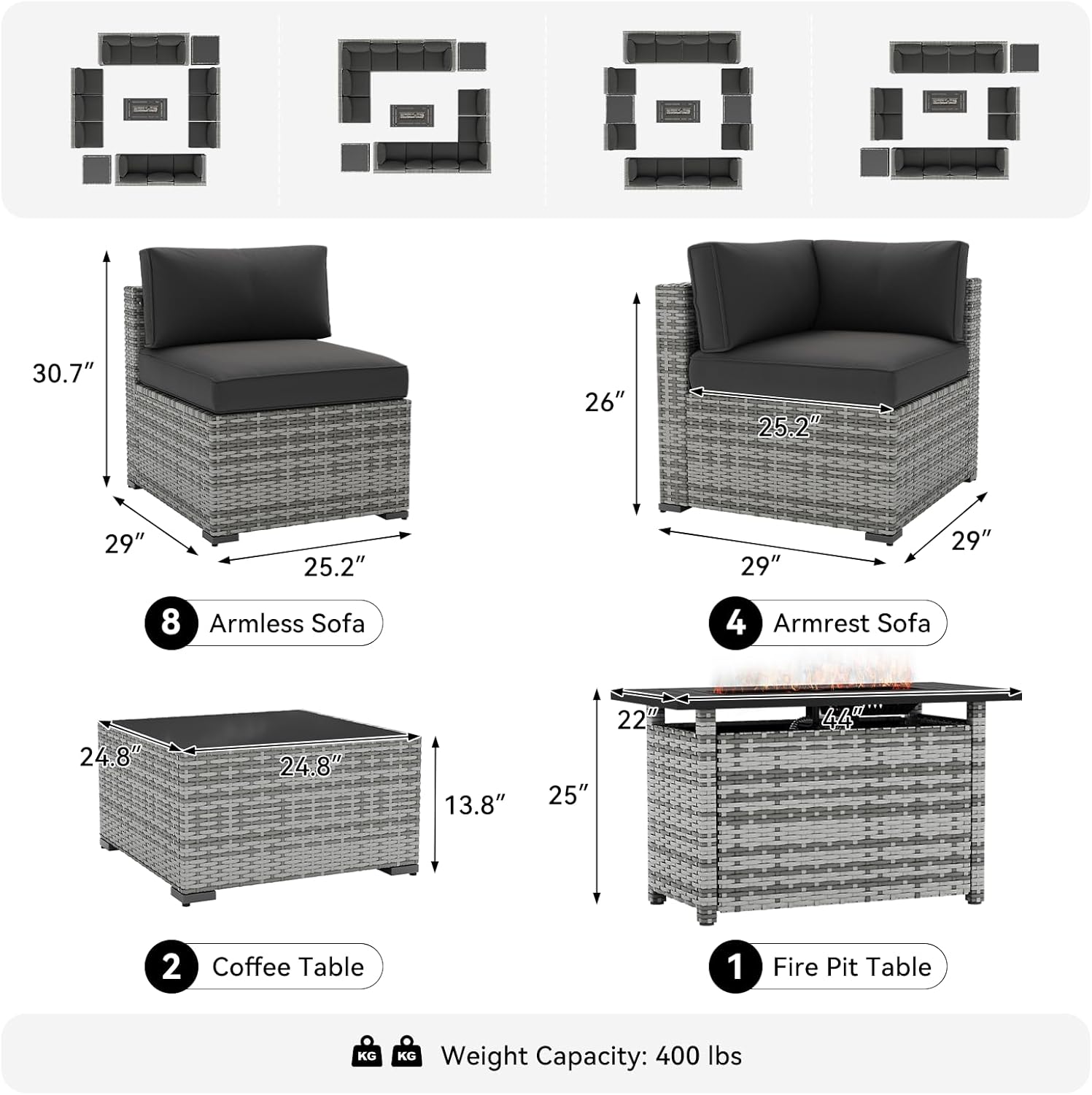 best outdoor patio furniture set,is lazy sunsets patio set worth buying,lazy sunsets vs other wicker sets pros cons,patio furniture with fire pit table features,15 piece outdoor sectional sofa durable waterproof,best conversation set for car port or deck unboxing and complete package contents