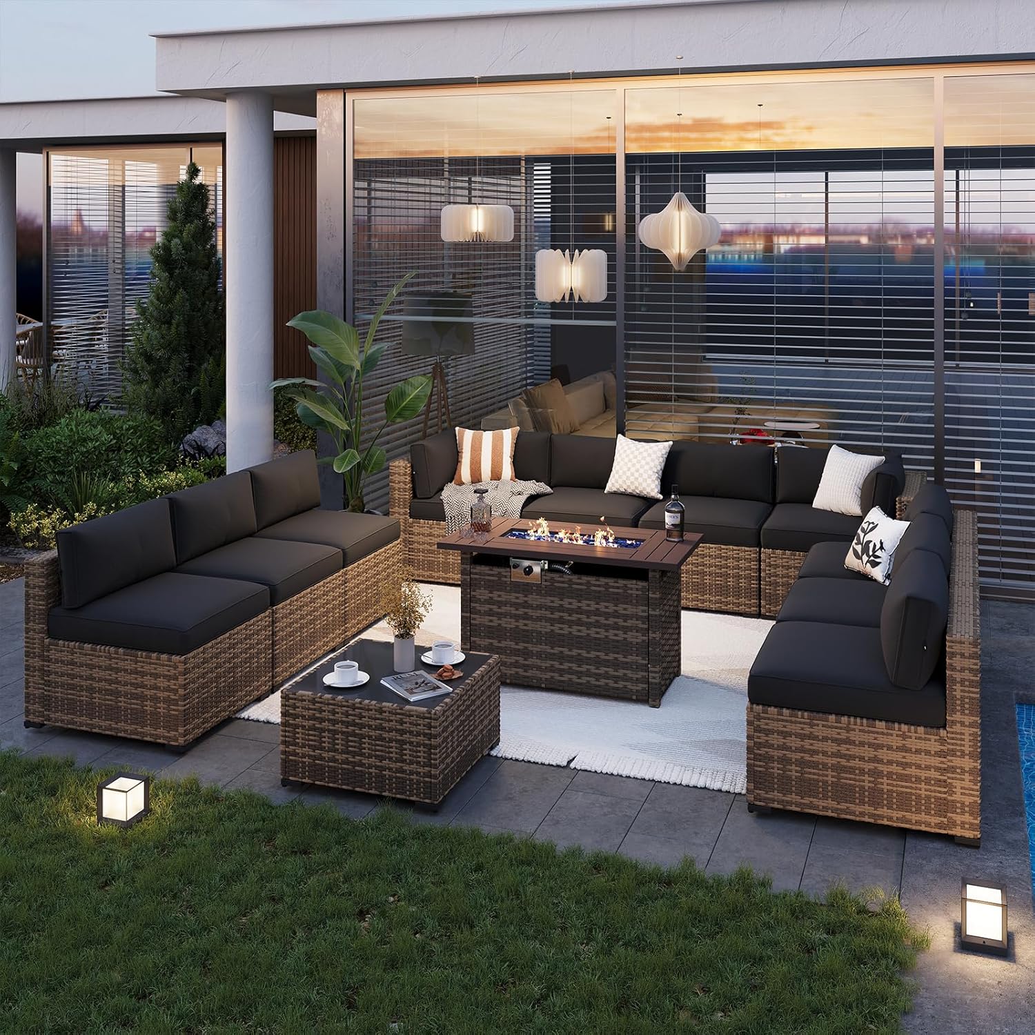 best outdoor patio furniture sets,should I buy outdoor patio furniture set,Aoxun patio set pros cons,best fire pit conversation set,outdoor furniture with fire pit worth buying unboxing and complete package contents