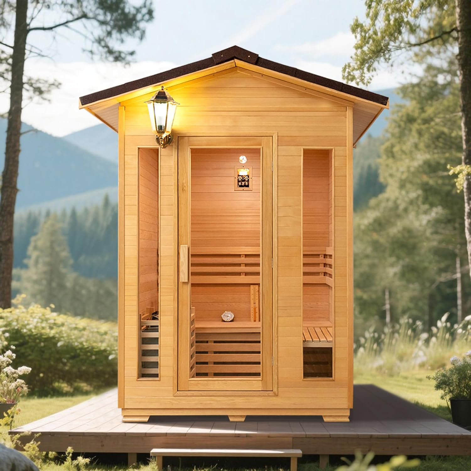 Image 1 of best outdoor sauna for backyard