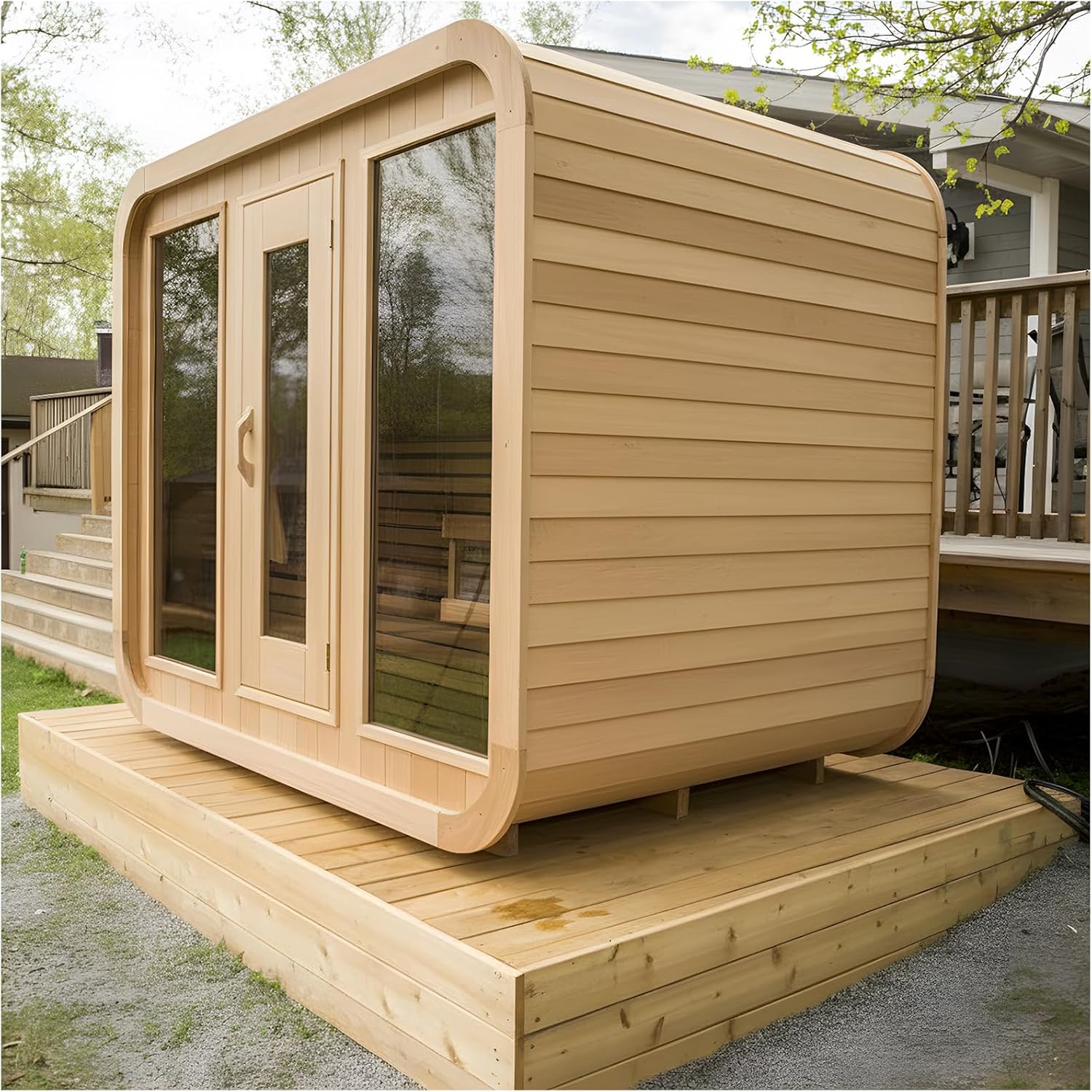 Image 1 of best outdoor sauna for backyard