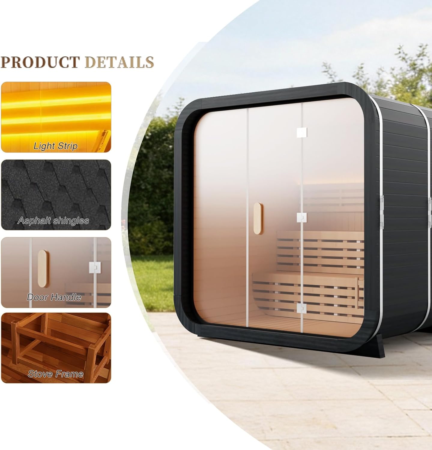 Step-by-step assembly guide for the best outdoor sauna for home, the Smartmak panoramic sauna