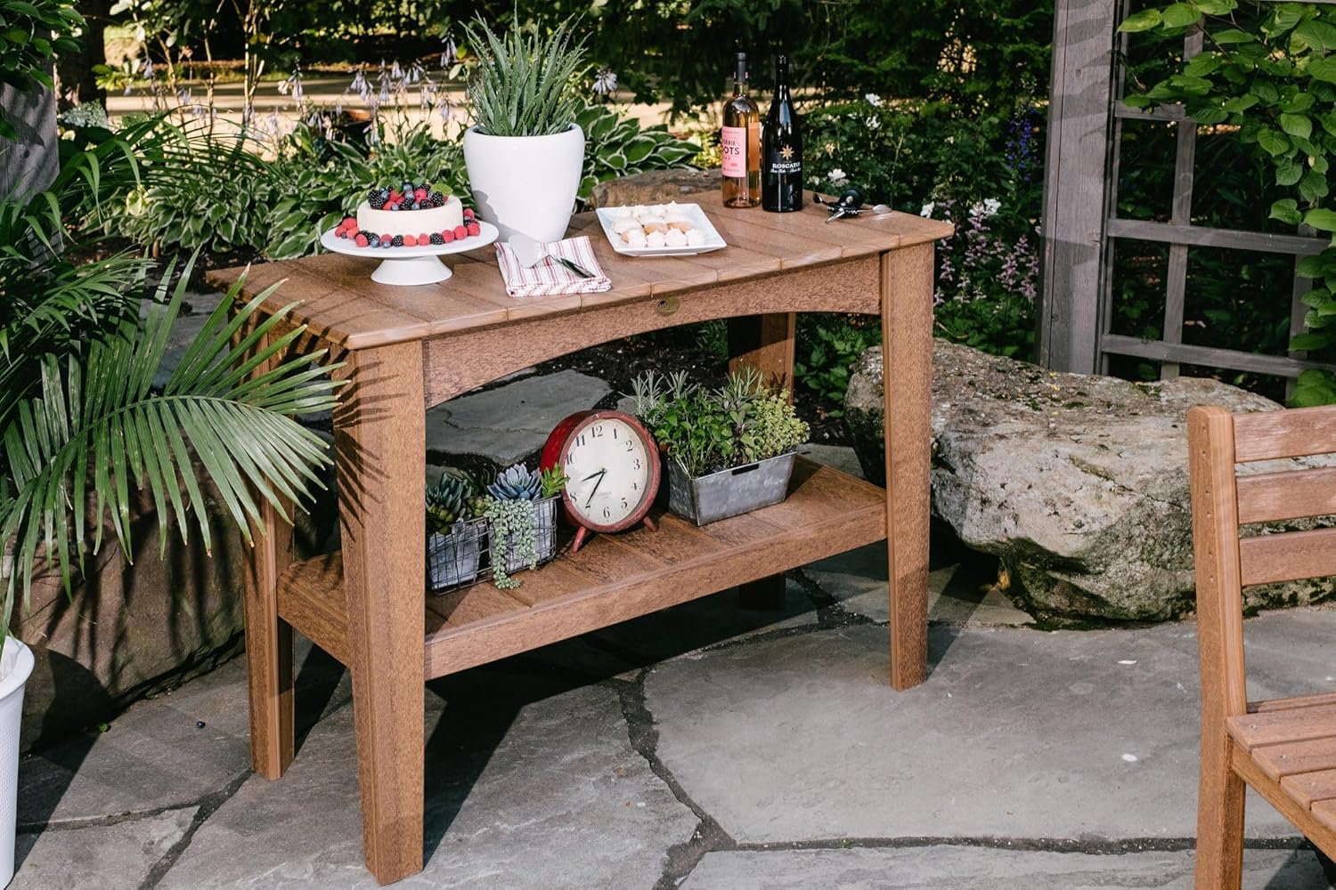 best outdoor serving station,should I buy LuxCraft buffet table,HDPE poly lumber serving station pros cons,LuxCraft Island Buffet vs alternatives,weather resistant patio buffet table,best serving station for car gatherings unboxing and complete package contents