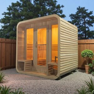 Image 1 of best outdoor square sauna for backyard
