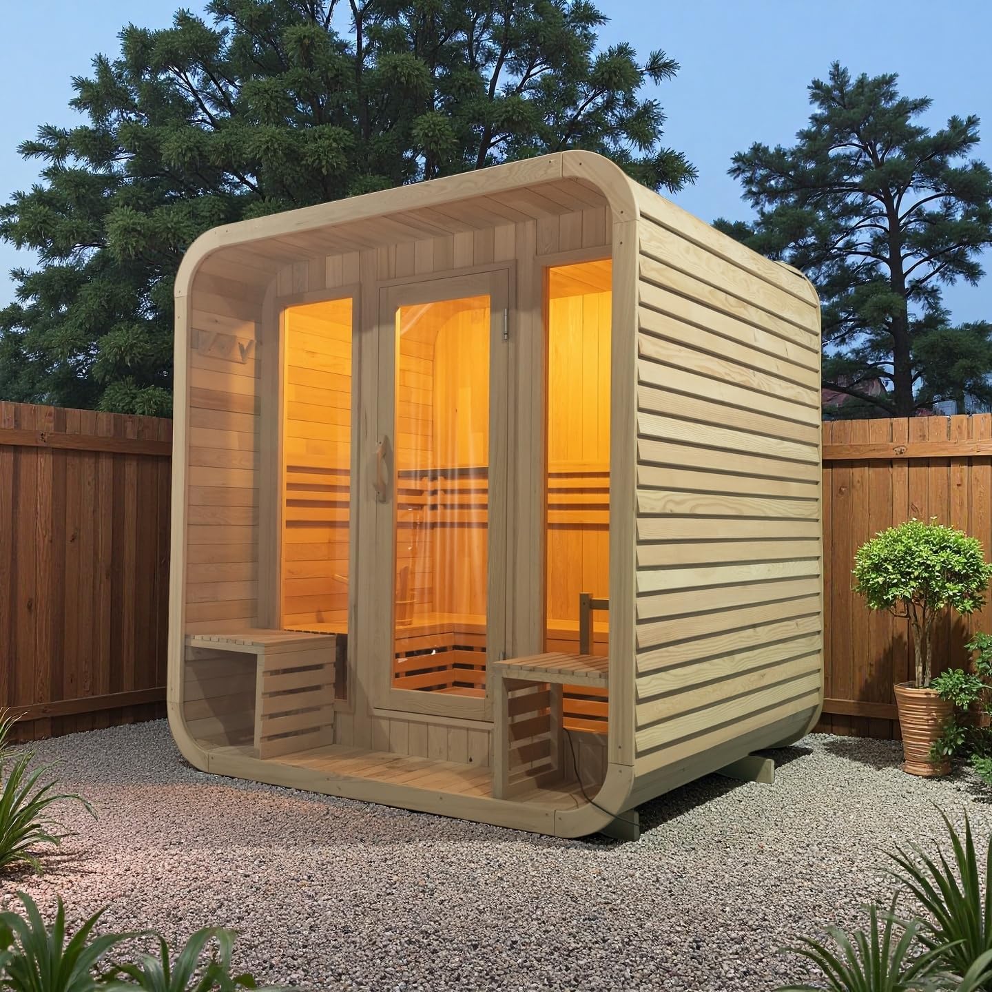 Image 1 of best outdoor square sauna for backyard