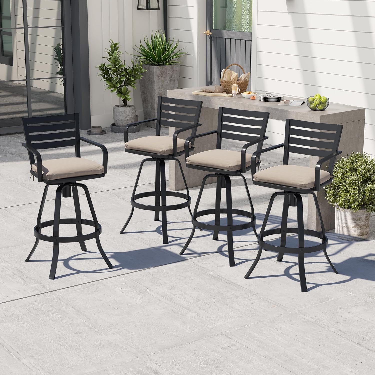 best outdoor swivel bar stools,outdoor bar stools pros cons,crestlive bar stools worth buying,best patio bar stools for outside,swivel bar stools vs fixed,heavy duty outdoor bar stool features unboxing and complete package contents