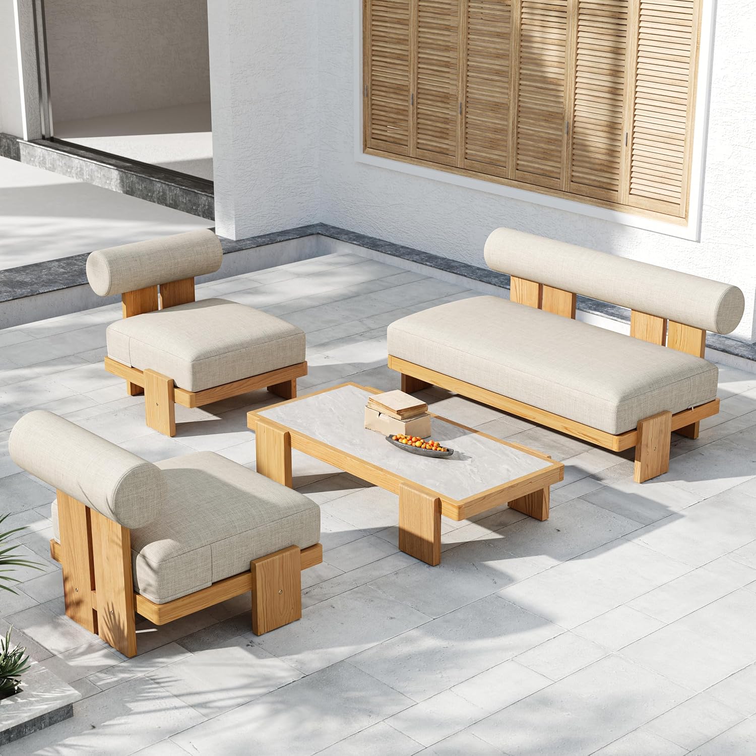 Image 1 of best outdoor teak sofa set