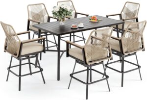 Image 1 of best patio bar set for 7 piece