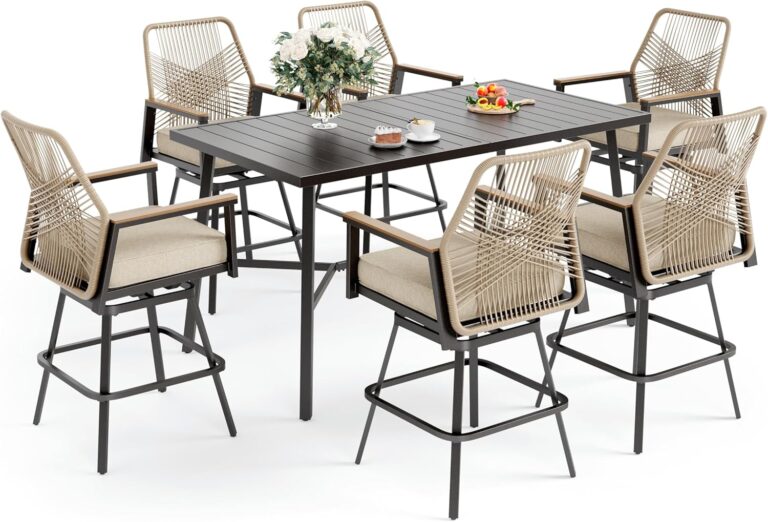 Image 1 of best patio bar set for 7 piece