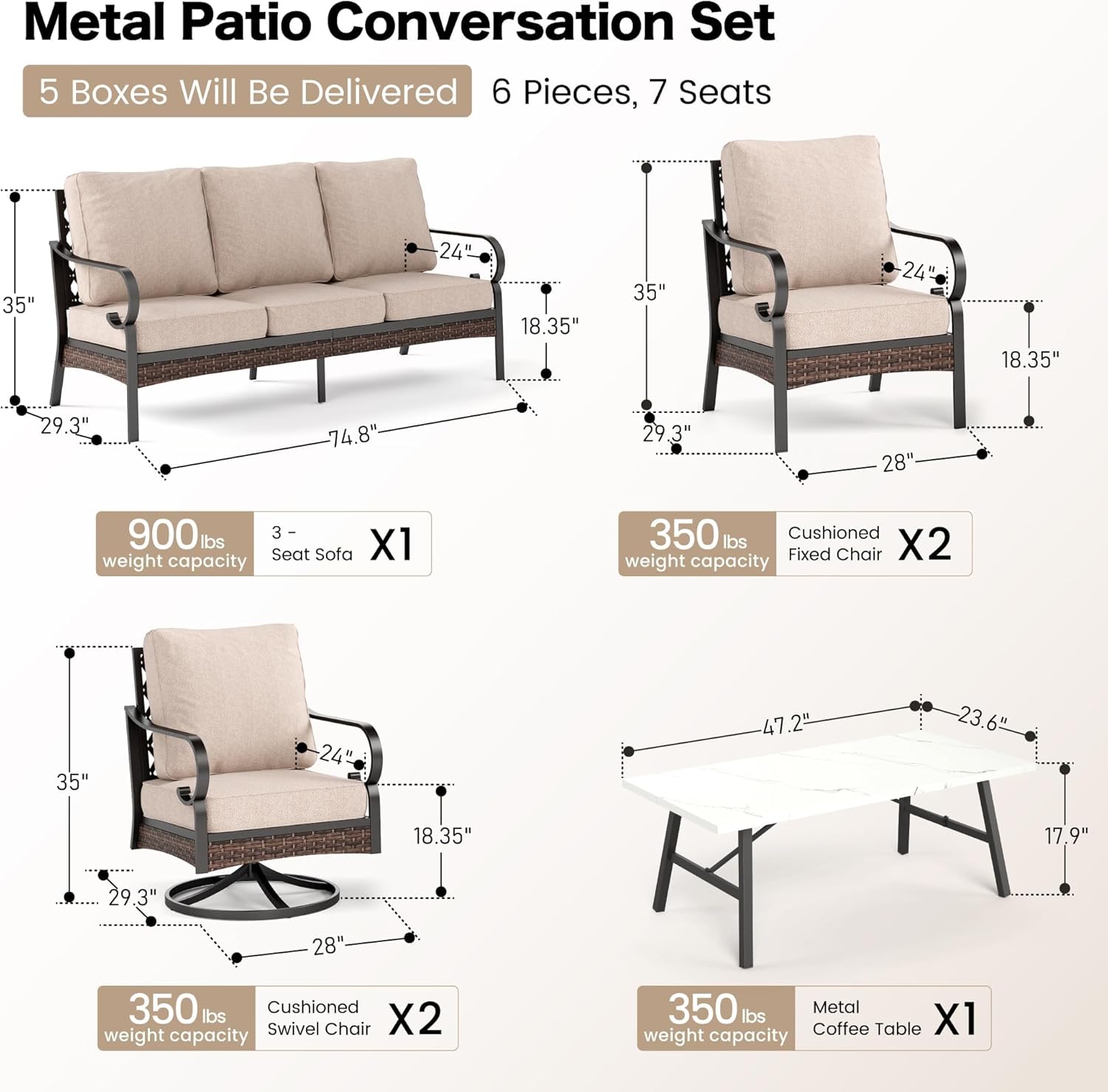 best patio conversation set for backyard,sunshine valley outdoor furniture worth buying,patio conversation set with swivel chairs pros cons,best outdoor furniture for deck,should I buy a patio conversation set,metal patio furniture vs wicker unboxing and complete package contents