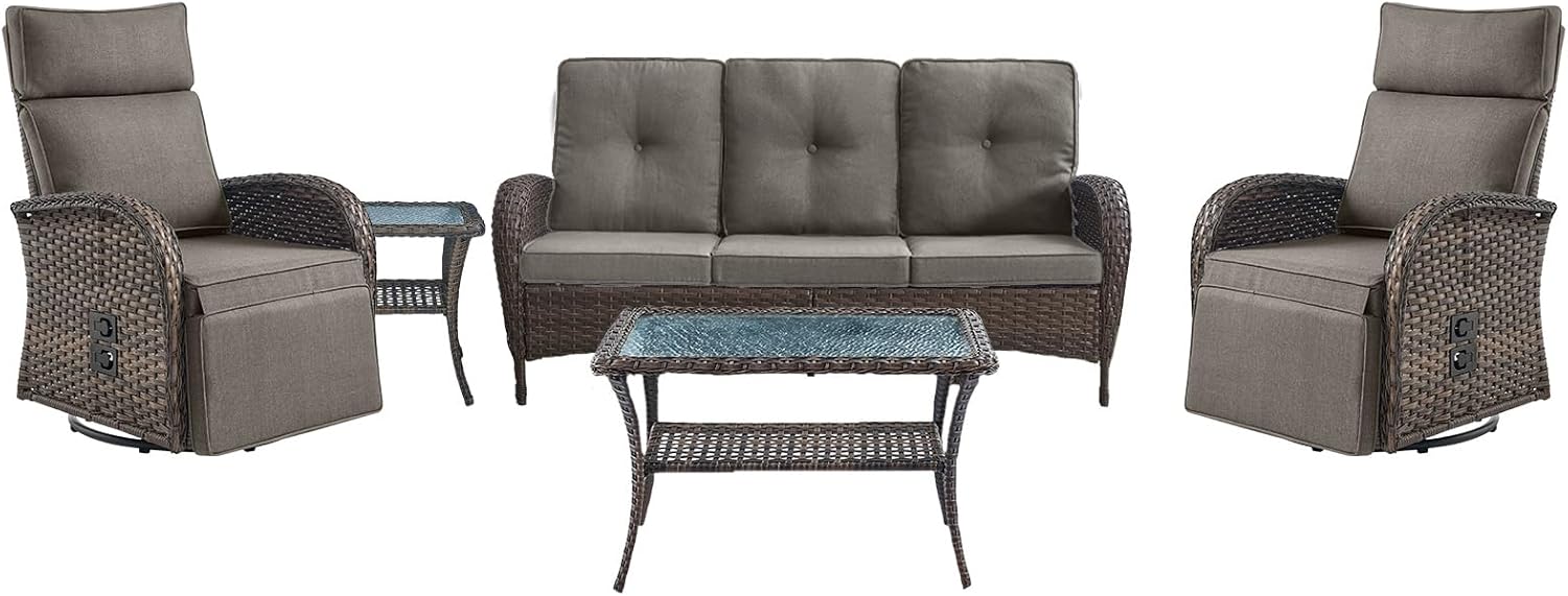 Image 1 of best patio conversation set recliner