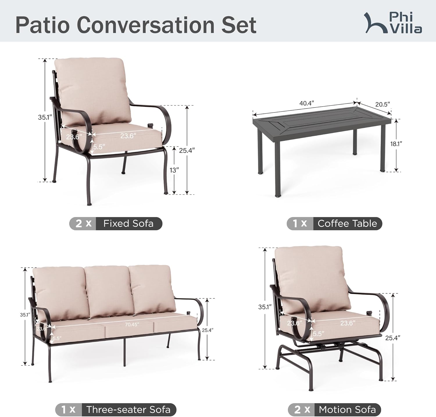 best patio conversation sets for backyard,should I buy a patio conversation set,patio conversation sets vs outdoor furniture,metal patio furniture pros cons,best outdoor furniture for backyard worth buying,PHI VILLA patio set honest performance testing and real-world results