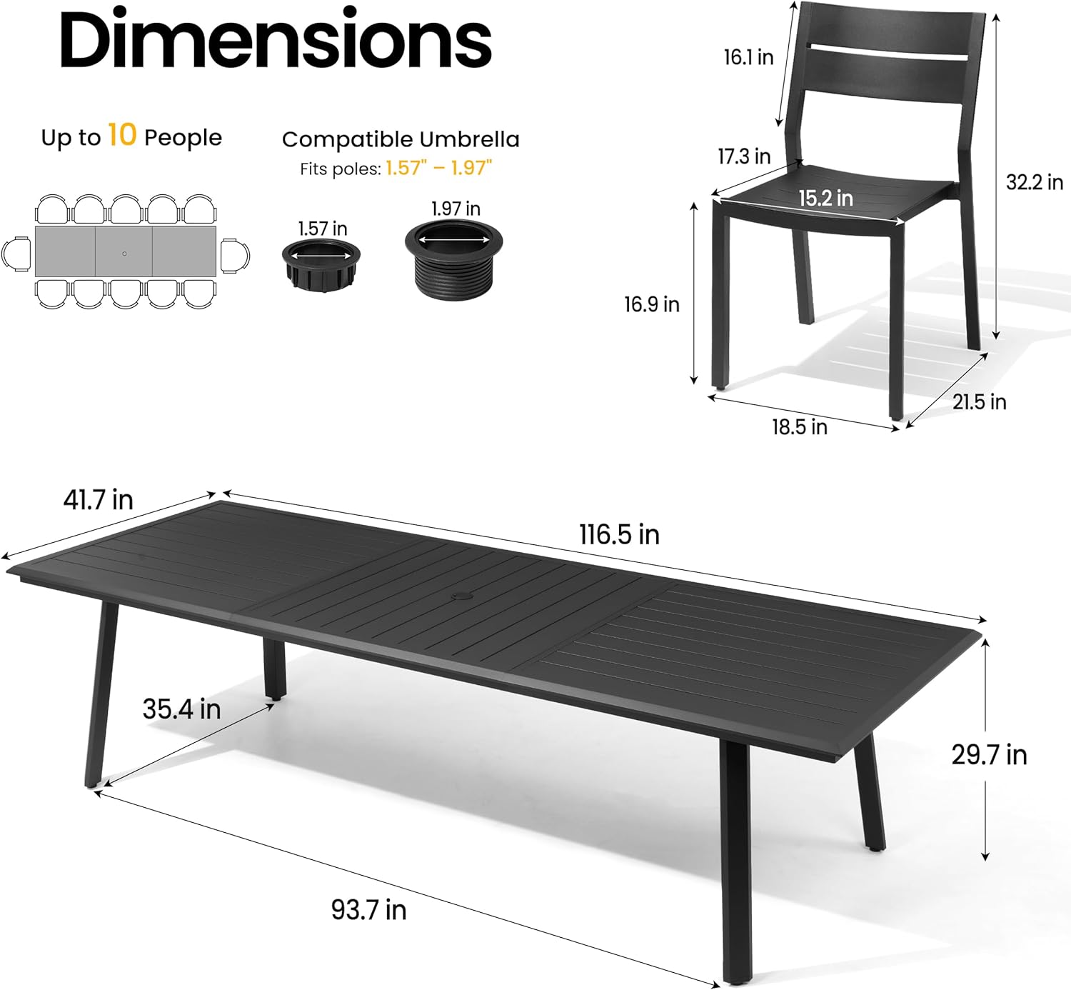 best patio dining set for 12,patio dining set worth buying,aluminum outdoor table pros cons,should I buy a 13 piece patio set,PATIOHIT dining set honest,large patio table vs alternatives unboxing and complete package contents