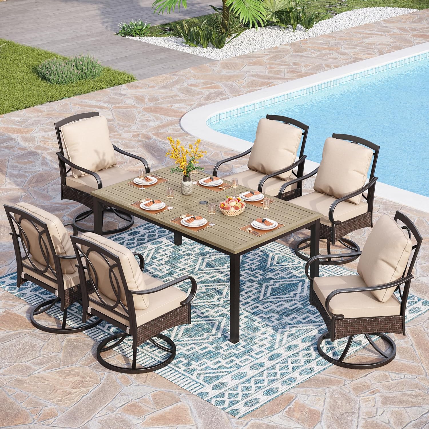 Image 1 of best patio dining set for 6