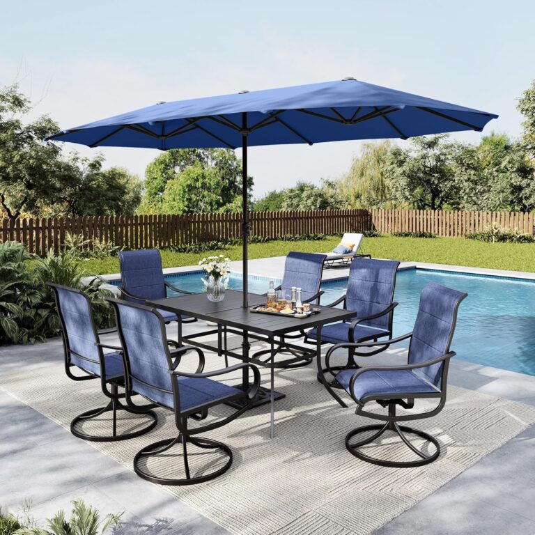 Image 1 of best patio dining set with umbrella
