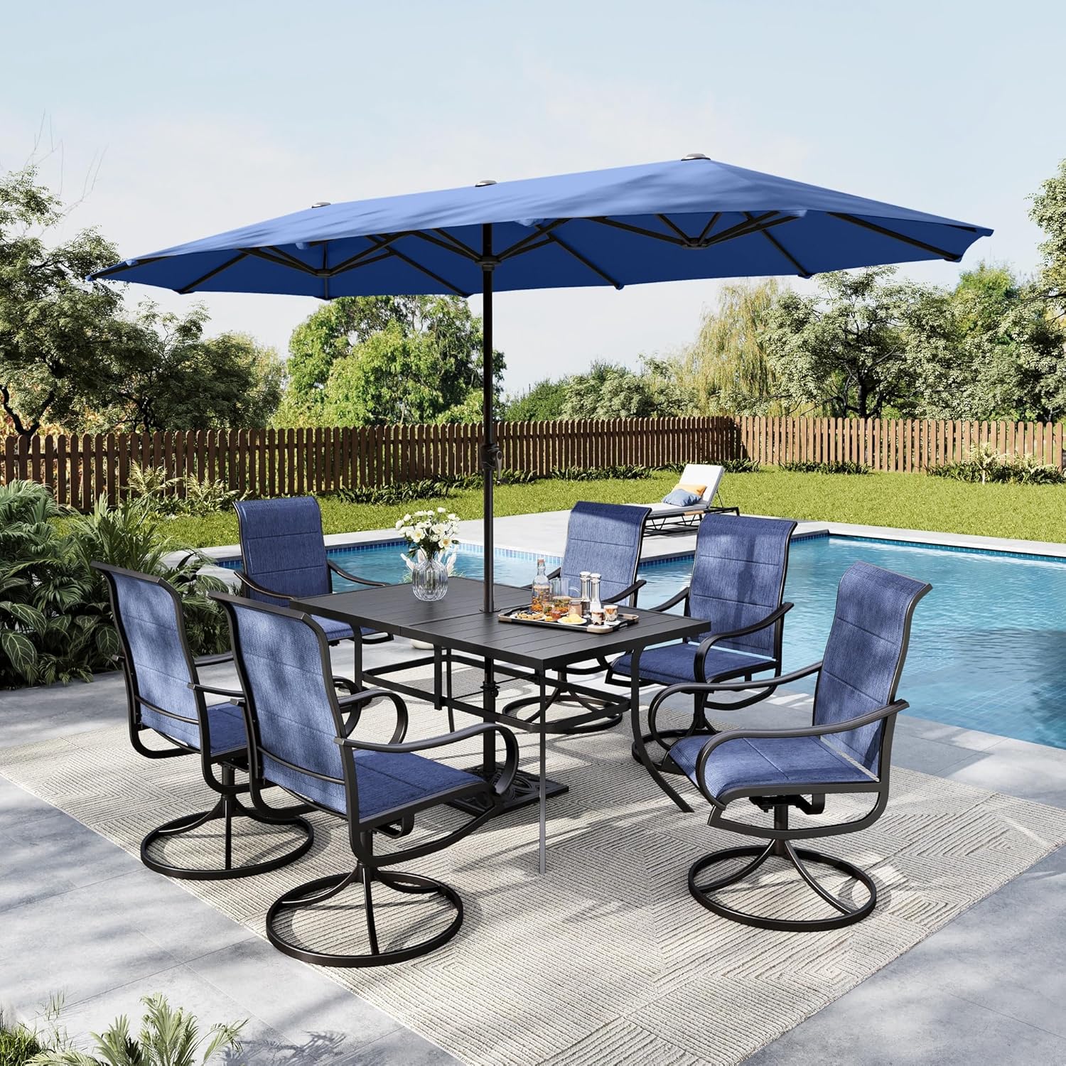 Image 1 of best patio dining set with umbrella