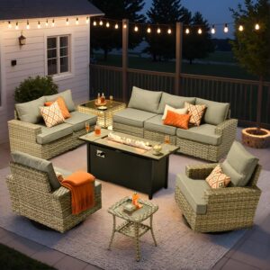 Image 1 of best patio furniture set with fire pit