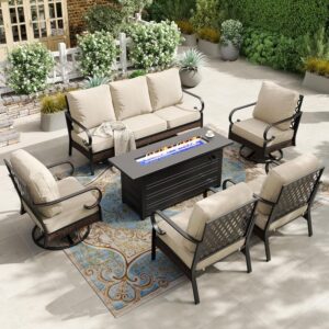 Image 1 of best patio furniture set with fire pit